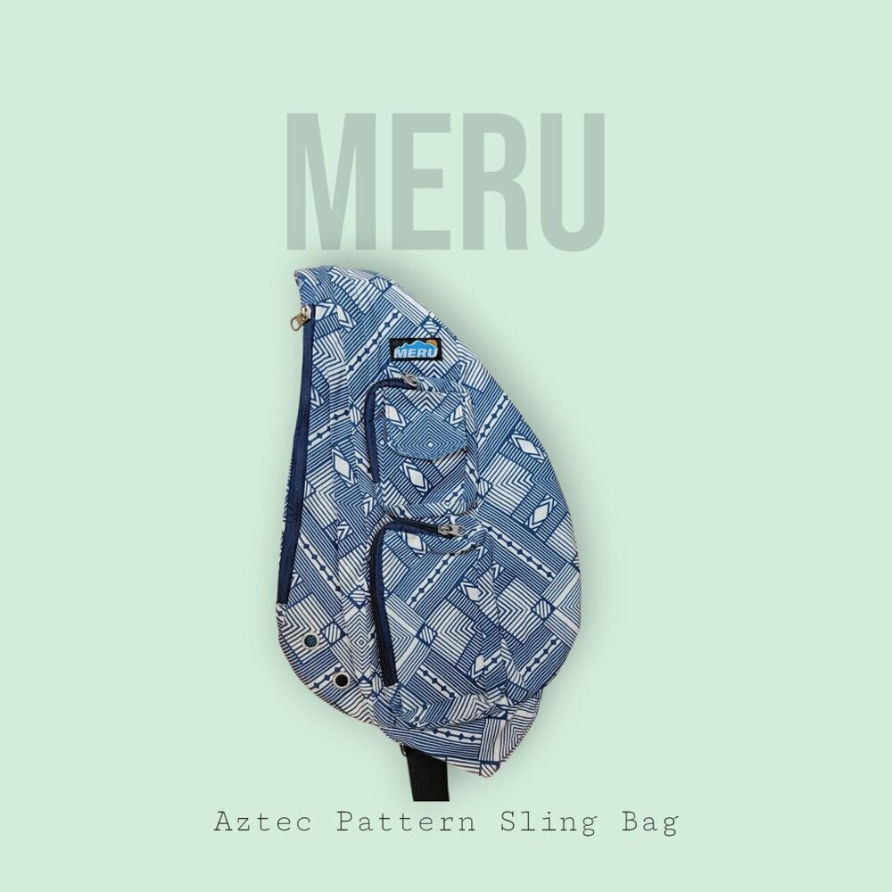 Meru Sling Backpack – Aztec Print Crossbody Bag | Lightweight, Outdoor-Ready